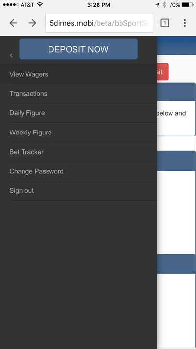 5Dimes Mobile Betting